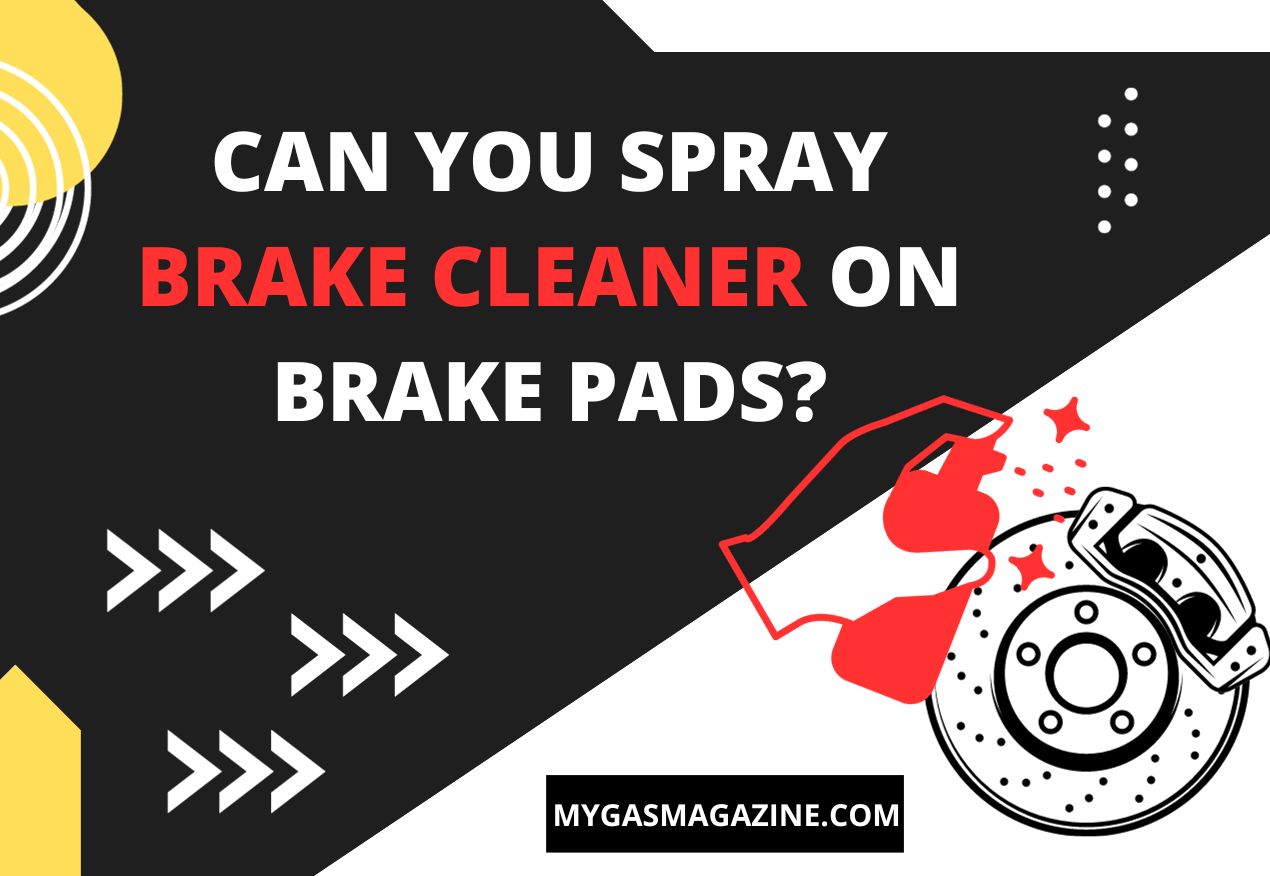 spray brake cleaner on brake pads